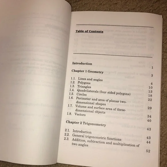 Master Math: Pre-Calculus and Geometry Help Book - Picture 2 of 3